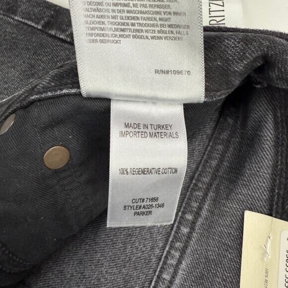 NWT AGOLDE Parker High Rise Cut Off Denim Jean Short Size 25 Bewitched - Picture 11 of 13